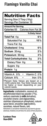 Decaf / Sugar Free Flamingo Vanilla Chai Mix***ALMOST out of date, STILL tastes great***